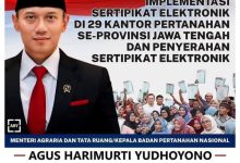 Kementerian ATR BPN RI Resmikan Implementasi Sertifikat Elektronik se-Provinsi Jateng