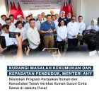 Kurangi Masalah Kekumuhan dan Kepadatan Penduduk Menteri AHY, Resmikan Program Perbaikan Rumah dan Konsolidasi Tanah Vertikal Rumah Susun Cinta Dama Jakarta Pusat