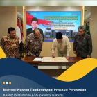 Menteri Nusron Tanda Tangani Prasasti Peresmian Kantor Pertanahan Kabupaten Sukabumi